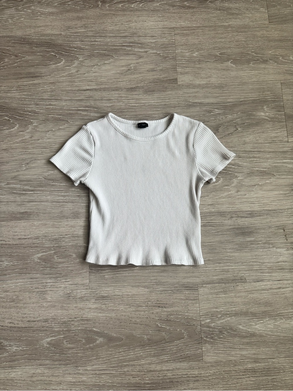 art class Cream Ribbed Short Sleeve Tee